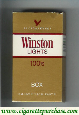 Winston Lights 100s cigarettes hard box